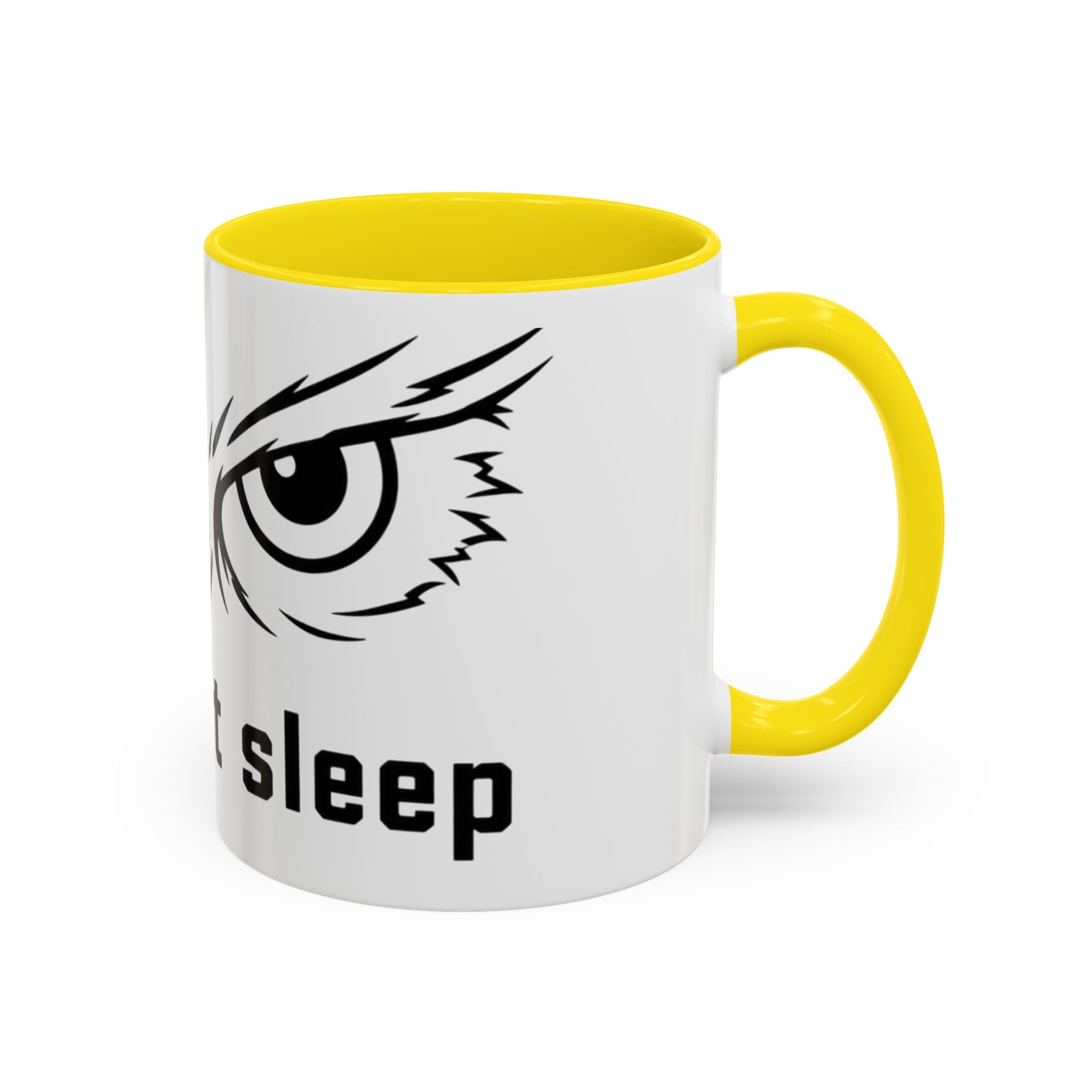Owl Eyes Coffee Mug – 'We Don't Sleep' Accent Ceramic Mug