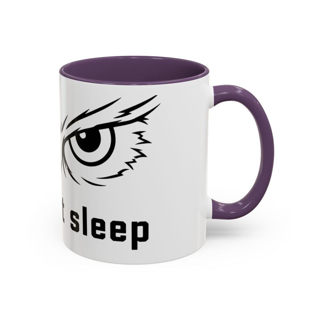 Owl Eyes Coffee Mug – 'We Don't Sleep' Accent Ceramic Mug