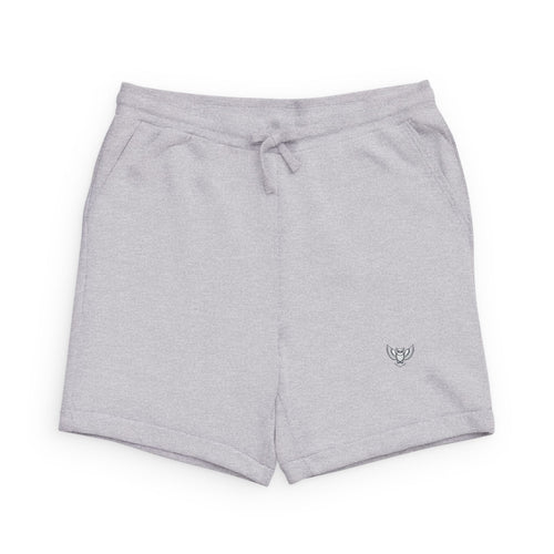 Black Sponge Fleece Sweatshorts with Minimal Wing Logo