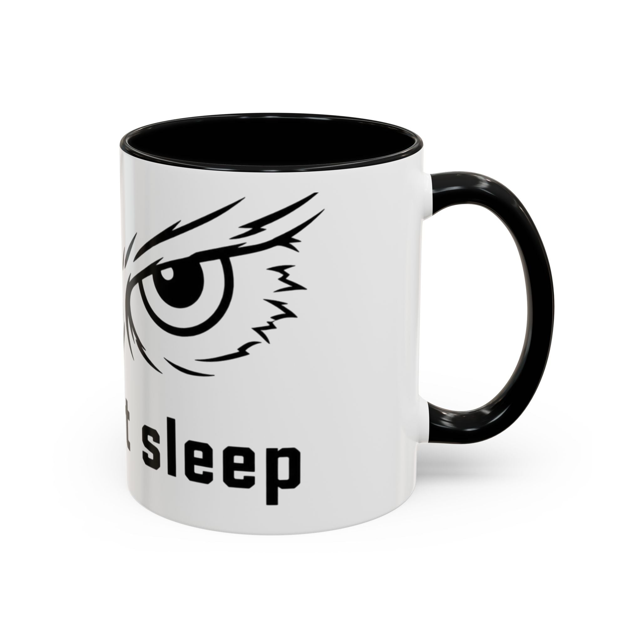 Owl Eyes Coffee Mug – 'We Don't Sleep' Accent Ceramic Mug