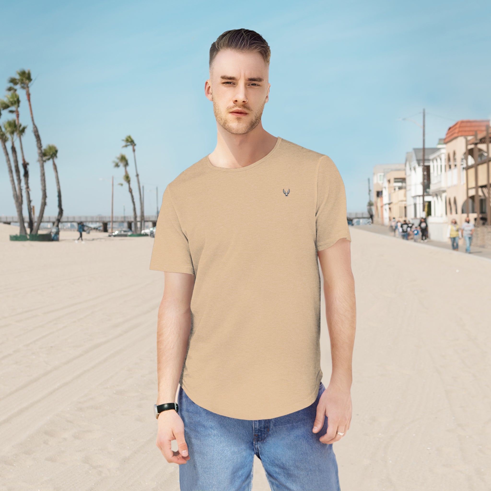 Minimal OWL Chest Jersey— Curved Hem Tee