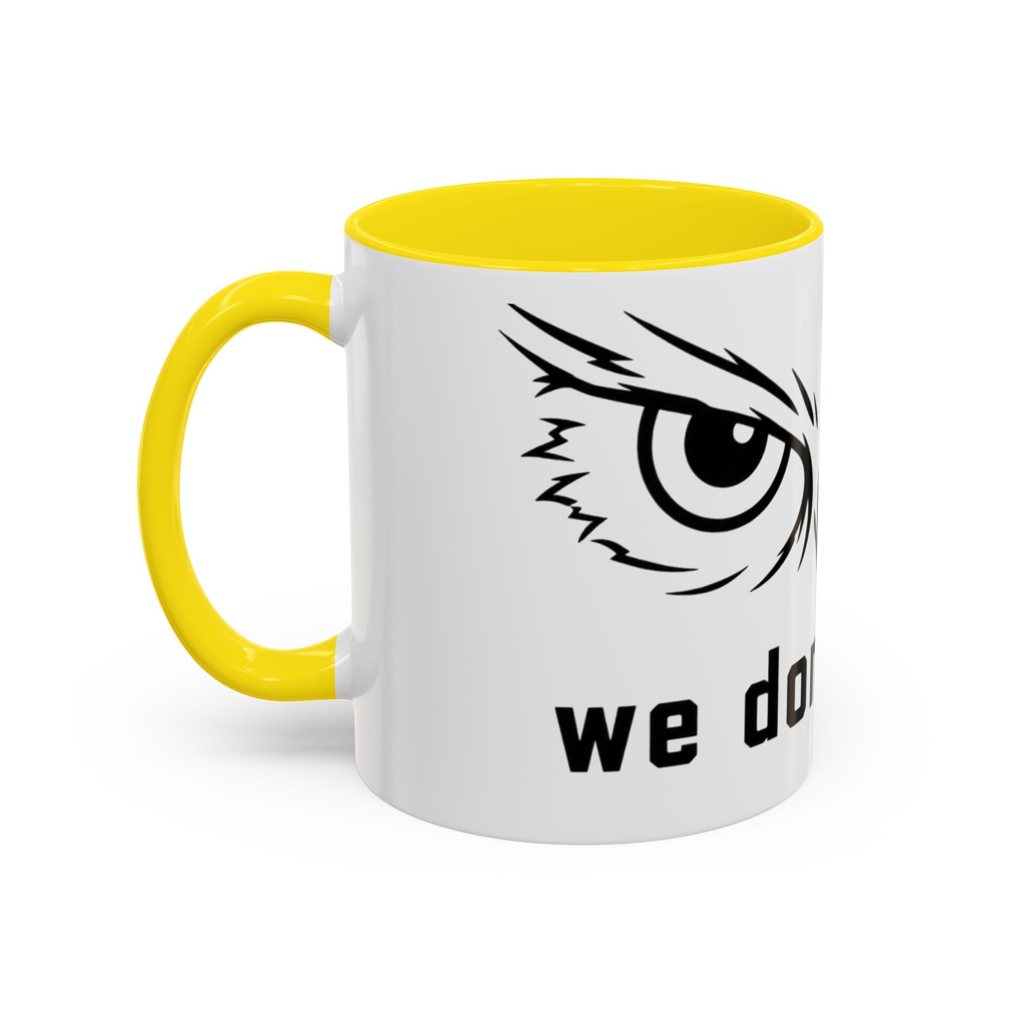 Owl Eyes Coffee Mug – 'We Don't Sleep' Accent Ceramic Mug