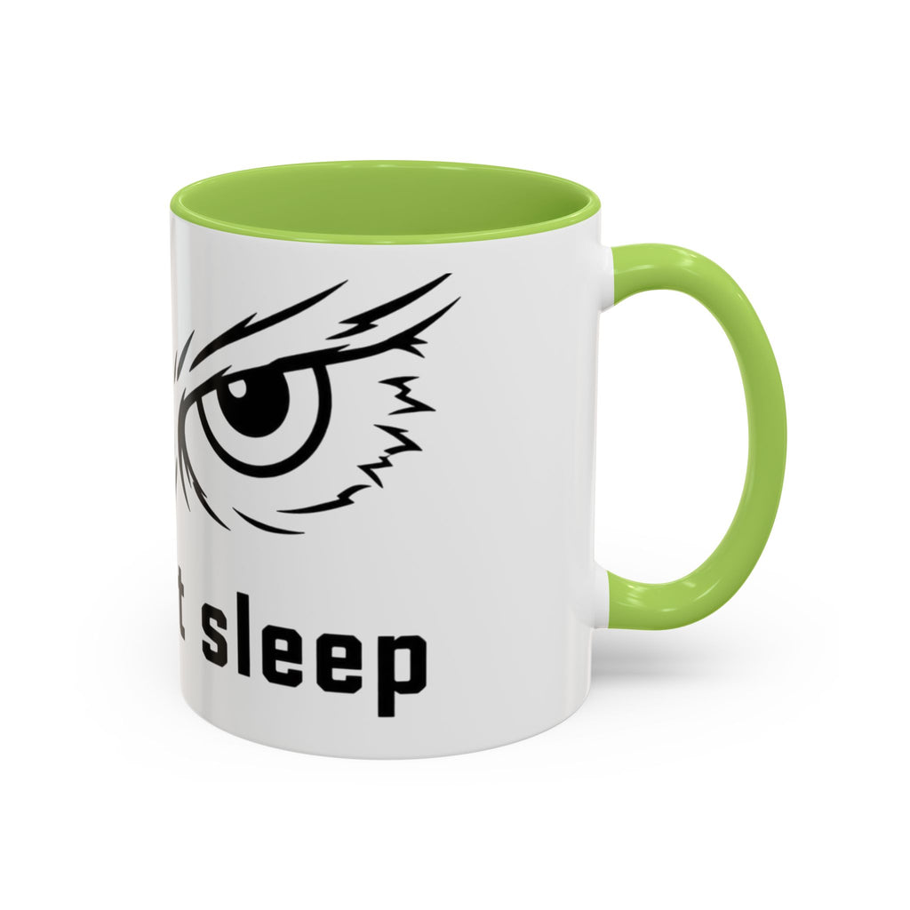 Owl Eyes Coffee Mug – 'We Don't Sleep' Accent Ceramic Mug
