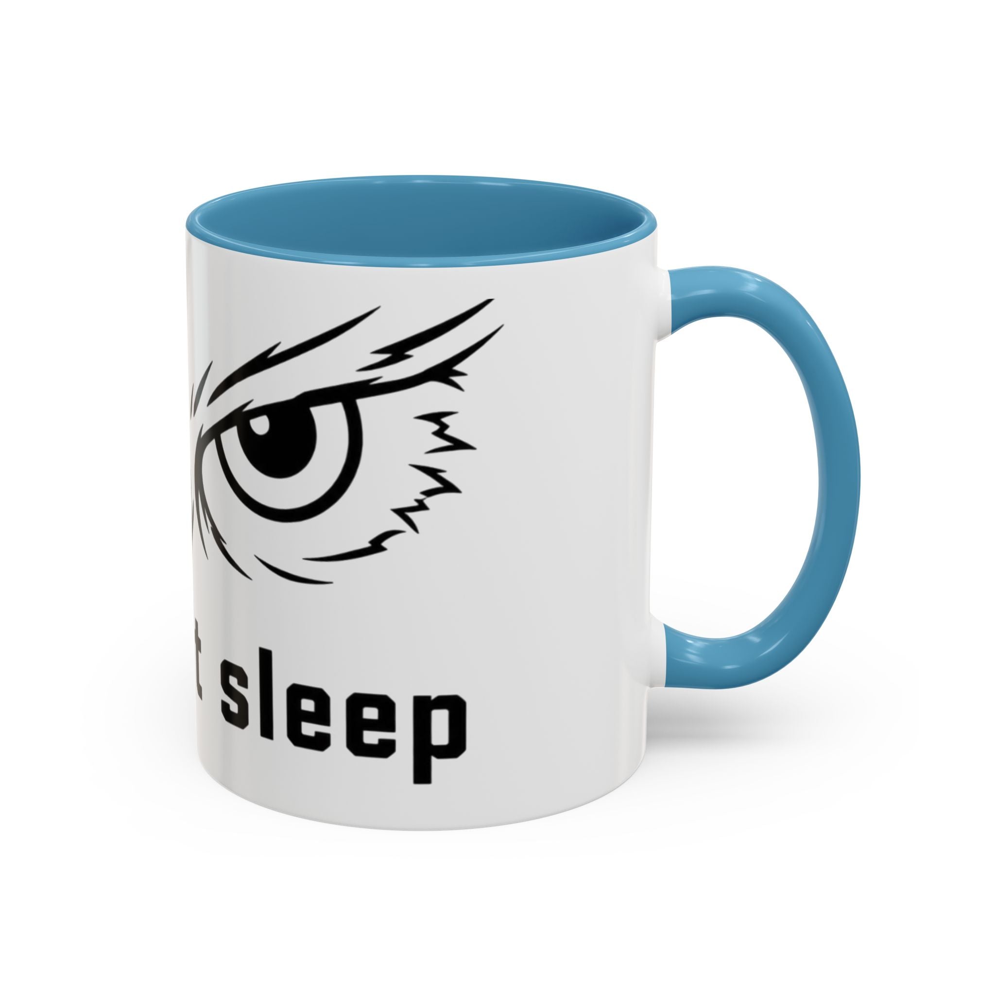 Owl Eyes Coffee Mug – 'We Don't Sleep' Accent Ceramic Mug
