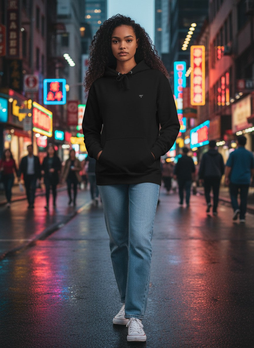 Minimalist Small OWL Hoodie - Fleece Pullover